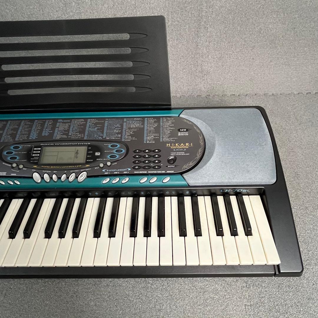 送料込み【美品】CASIO 光ナビゲーションキーボード　スタンド付　2点セット