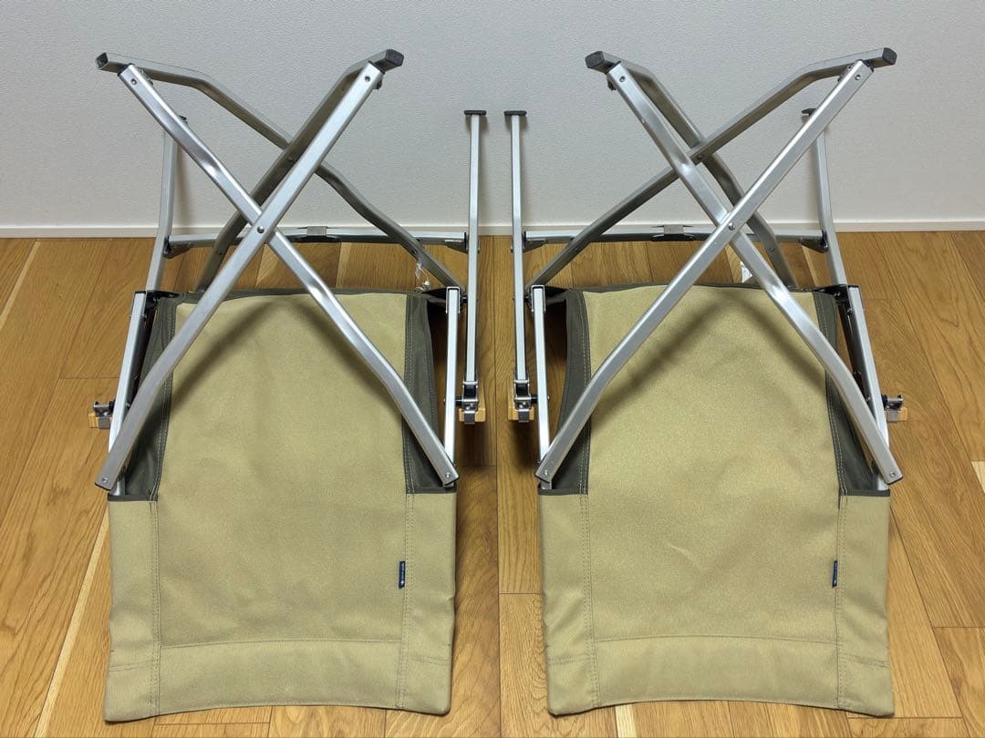 スノーピーク　ローチェア30 カーキ、ローチェアクッションプラス、カップホルダー