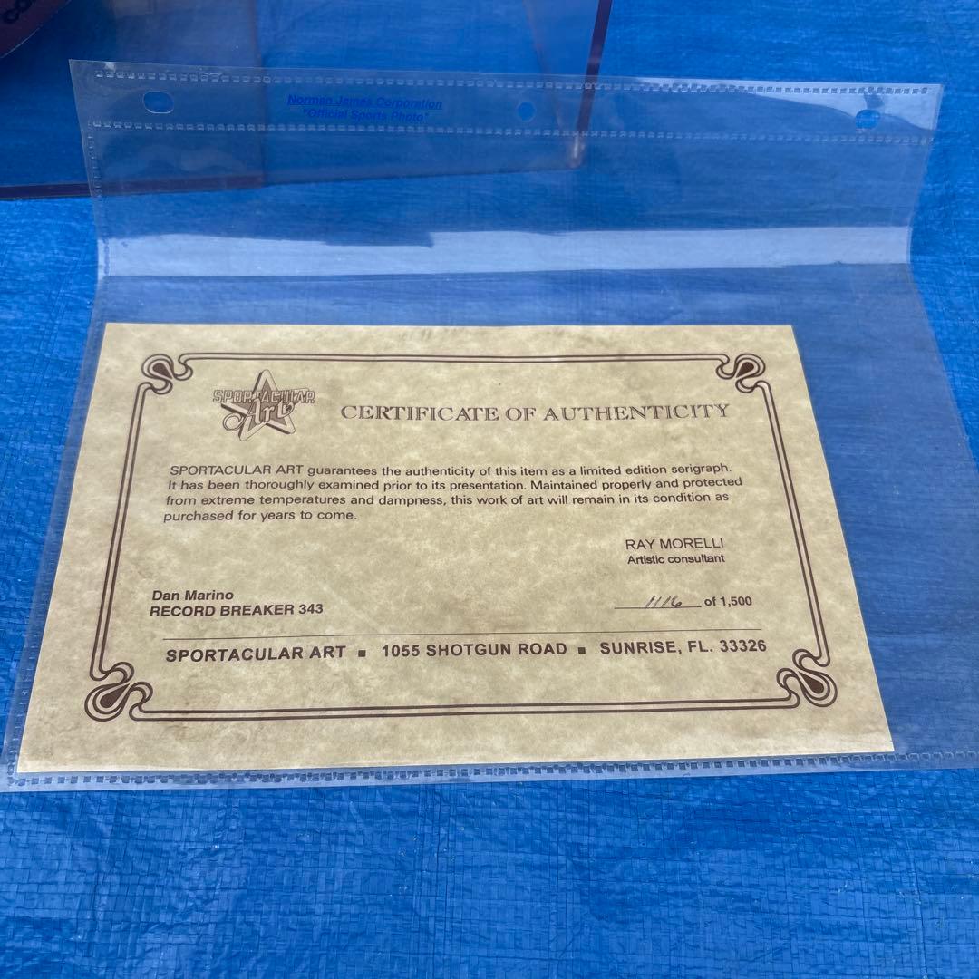 NFLクォーターバック　ダン・マリーノ　サイン入りフットボール　ウィルソン