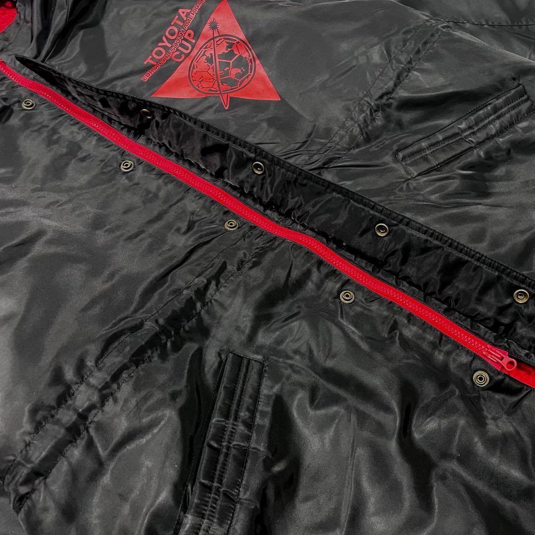 90s サッカー TOYOTA CUP トヨタカップ ベンチコート 裏ボア 黒