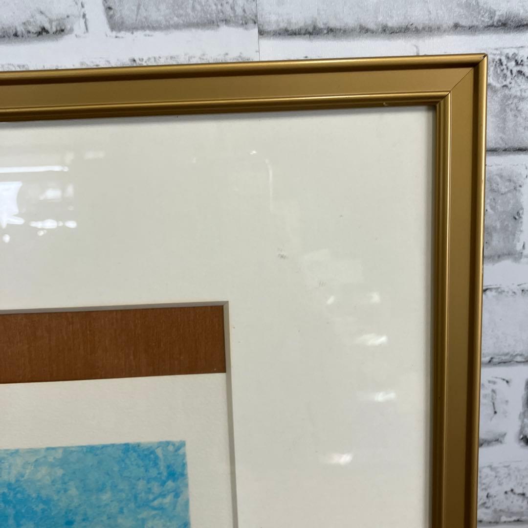 風景画 絵画 アート 水辺の街並み ヨット 額装 ゴールドフレーム インテリア