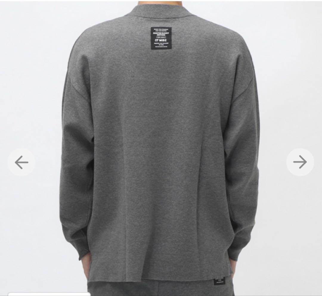 MBE メンズM グレー　モックネック