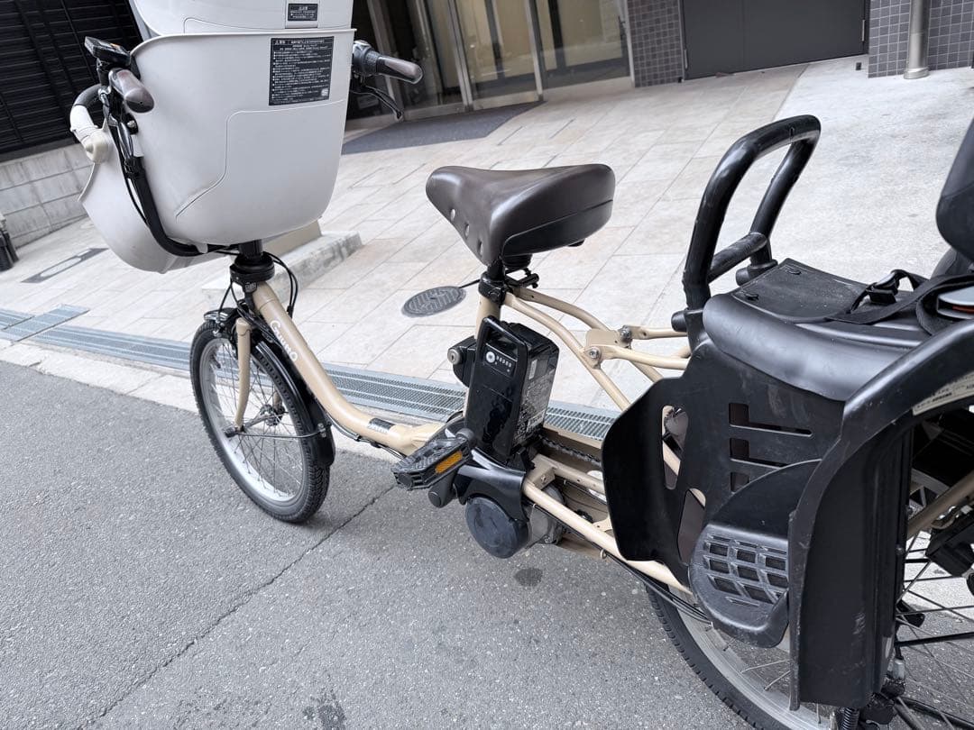 子供乗せ　3人　パナソニック　電動アシスト自転車チャイルドシート付き