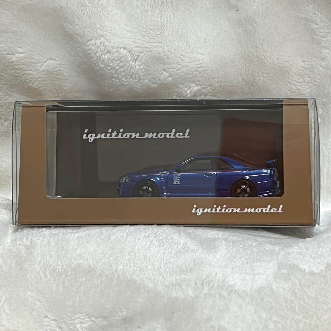 イグニッションモデル1/64 Nismo GT-R R34 R-Tune ブルー