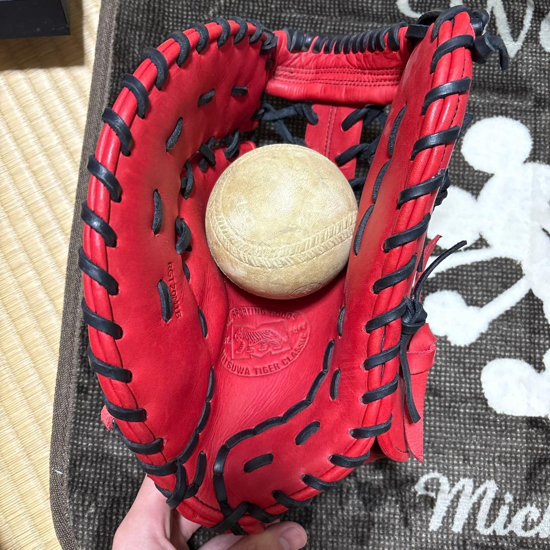 ミツワタイガー　左利き用ファーストミット(軟式)