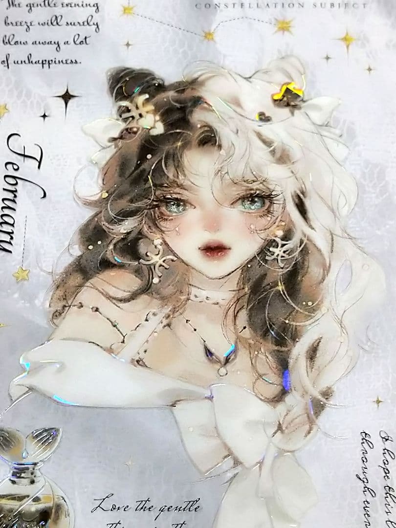 ✩のこり２✩J776＃星宫缪神(贝壳光)切り売り海外人物マステ女の子 　予星社