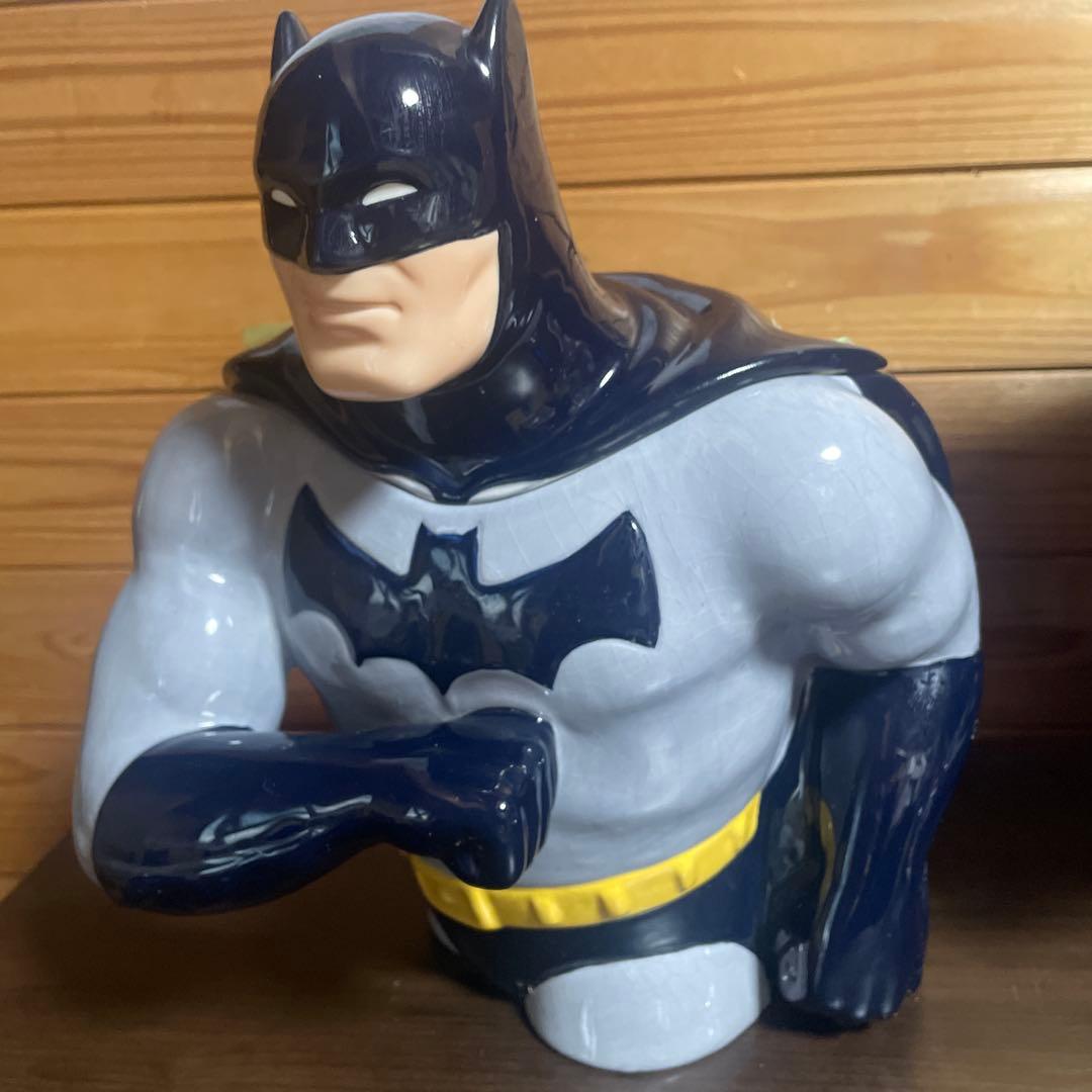 【バットマン】特大アメコミ好きな方大きなクッキージャー　陶器製