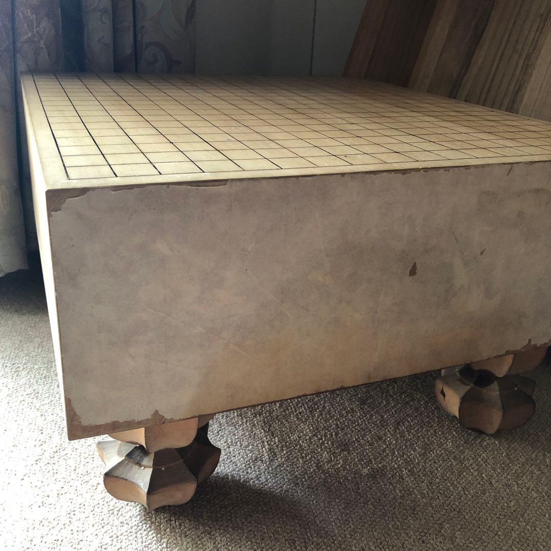 時代　囲碁盤　脚付　カバー付