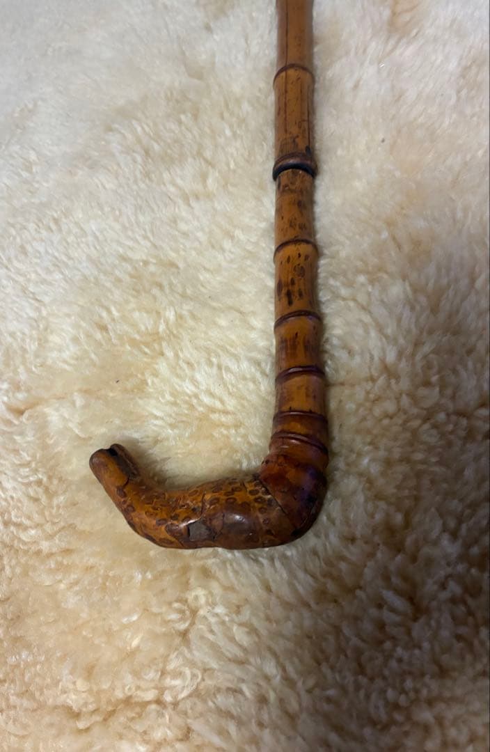 刀装具　仕込み杖拵え　在銘　明治時代　模造刀　外装　骨董