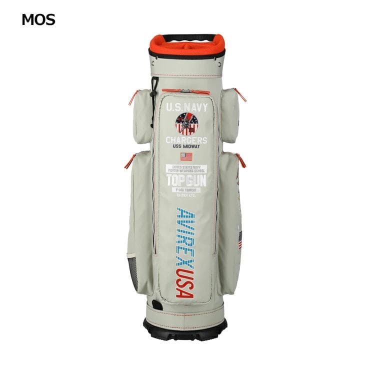 新品 AVIREX アヴィレックスゴルフ キャディバッグ モスグリーン