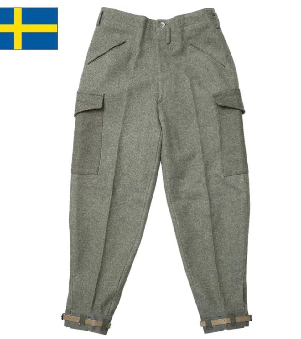 スウェーデン軍　M39ウールカーゴパンツ　軍パン　サバゲー　実物　グレー