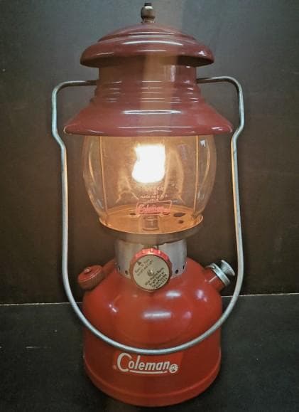 希少マルーン★コールマン ランタン 200A 62年6月製 PYREX赤ロゴ美品