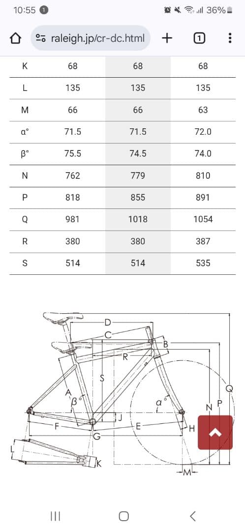 ラーレ（ CR-DC ）のフレームセット