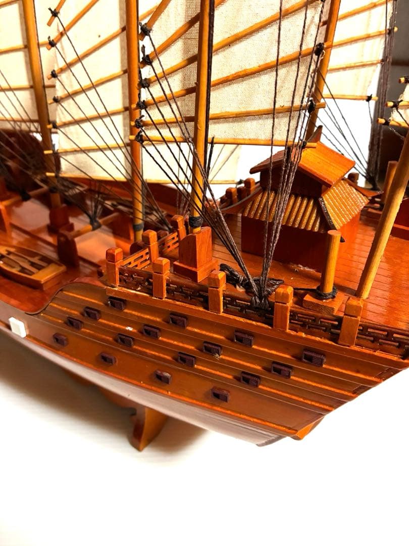 希少品　椴松　帆船模型　鄭和『宝船』