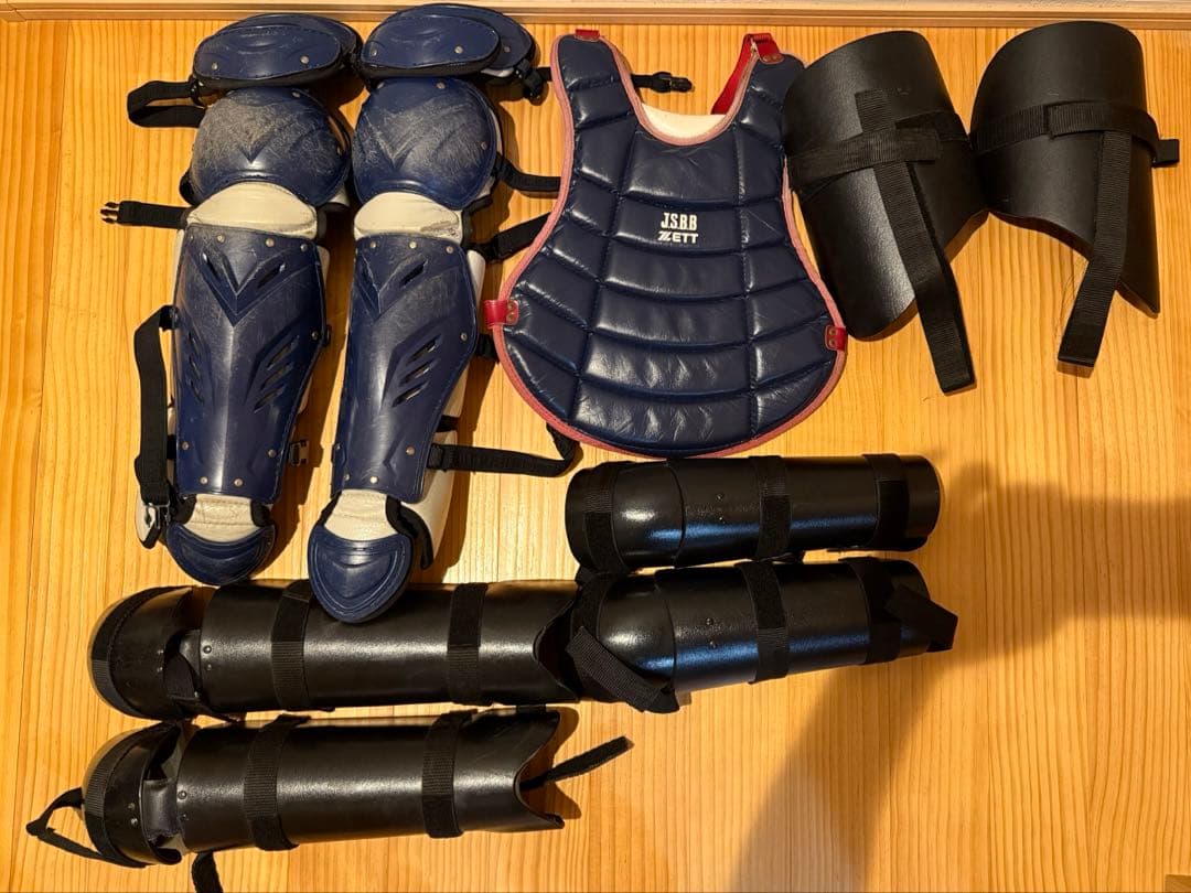 ZETT キャッチャー用プロテクター JSBB ネイビー　審判用プロテクター