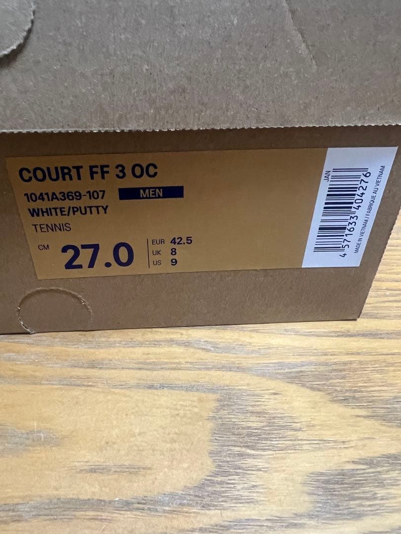 超美品　ASICS COURT FF 3 OC コートFF3 オムニクレー