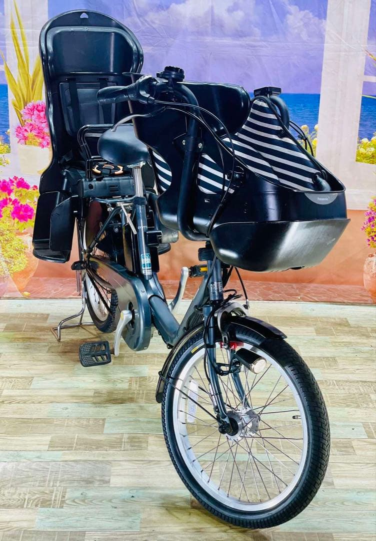 パナソニックギュット⭐️12AH！子供乗せ電動アシスト自転車Y1983