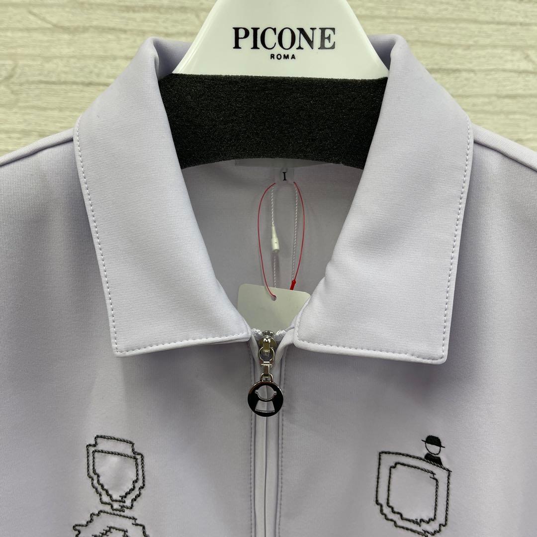 PICONE 薄紫色 ジップアップシャツ