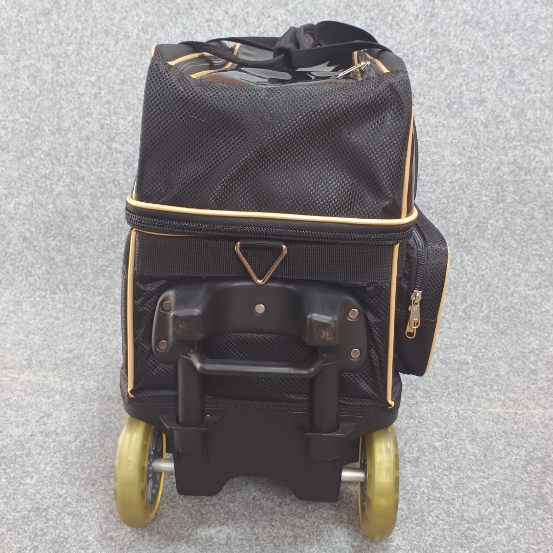 【美品】Brunswick クラウン2ボールローラー 黒×金 2ボール用