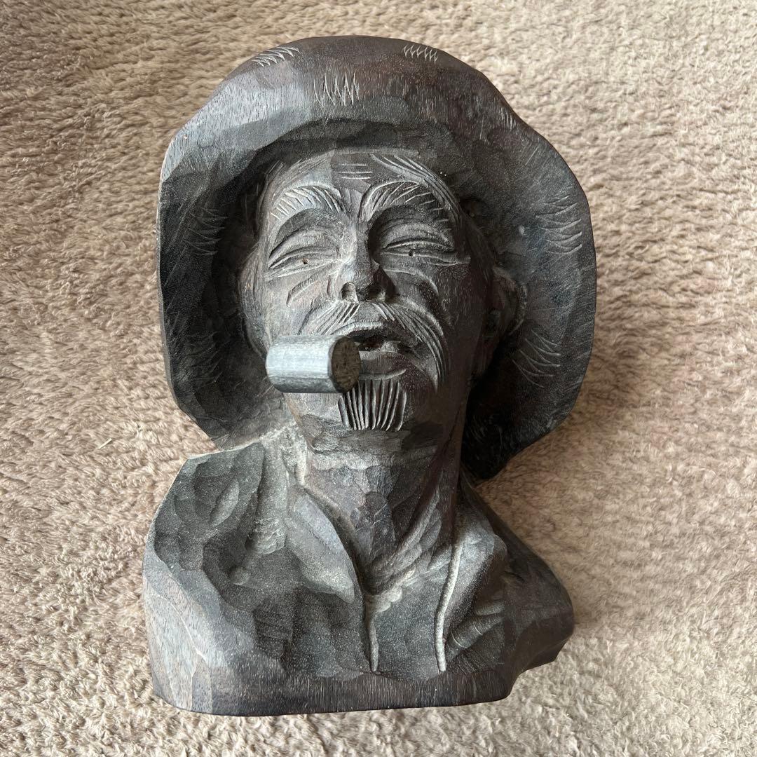 木造彫刻　ブラジル現地購入　全長約40cm