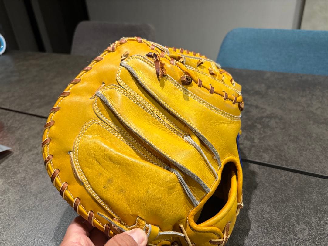 Hi-Gold☆ハイゴールド レトロ捕手ミット（GKM-222）紐切れあり