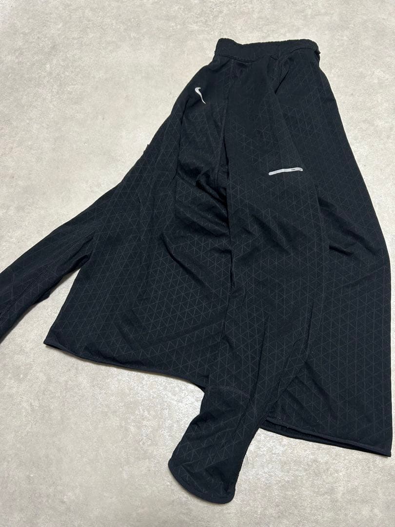 希少 ナイキランニング 幾何学模様 リフレクターロゴ ハーフジップ ジャケット