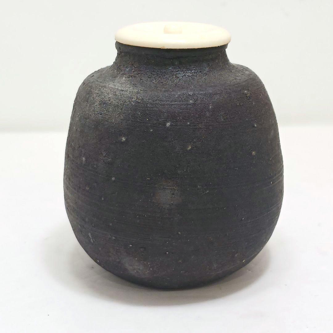 Y3339-4 備前焼 高原敏 茶入 共箱・仕覆　#13