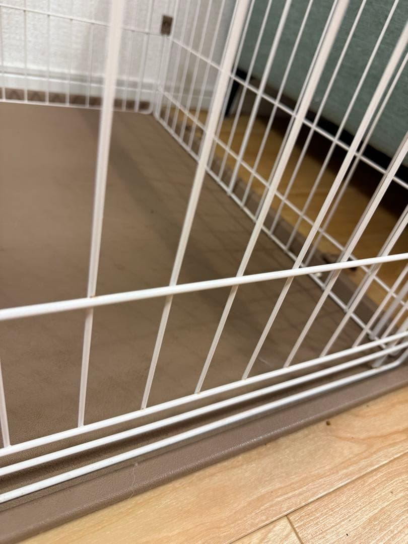 小＆中型犬用ホワイトブラウンケージ