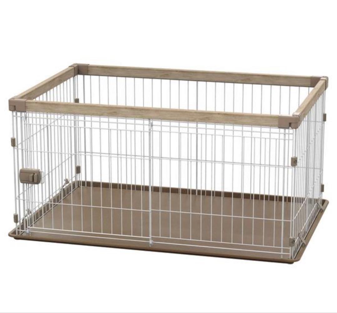 小＆中型犬用ホワイトブラウンケージ