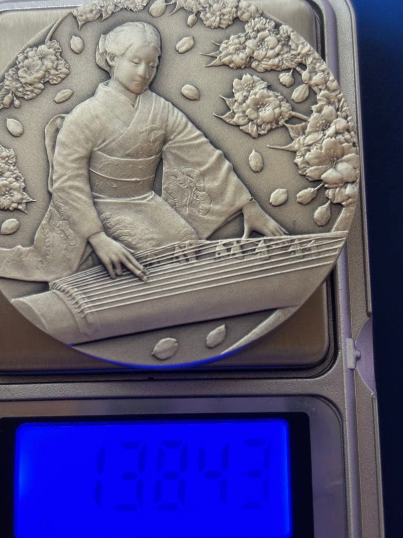 純銀　造幣局　桜の通り抜け　銀メダル　松前琴糸桜　平成26年　2014年