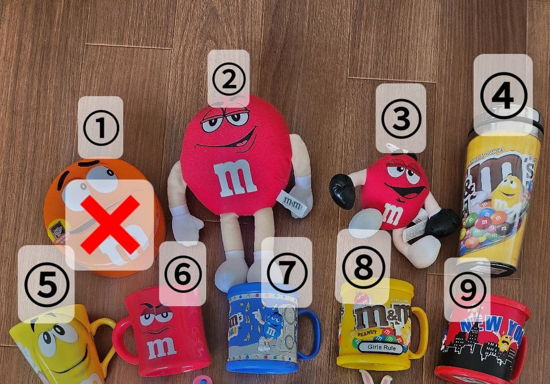 M&M's バイクとサイドカー フィギュア