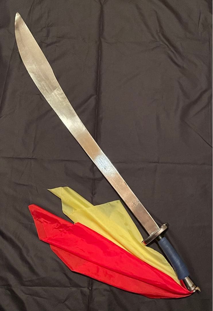 中国武術 競技用響刀 鞘無 軟鉄製 音鳴 カンフー 少林寺 長拳用 刀身約71㎝