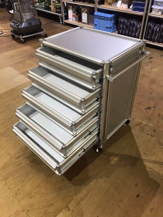 ツールワゴン【ツールキャビネット】高級アルミ製