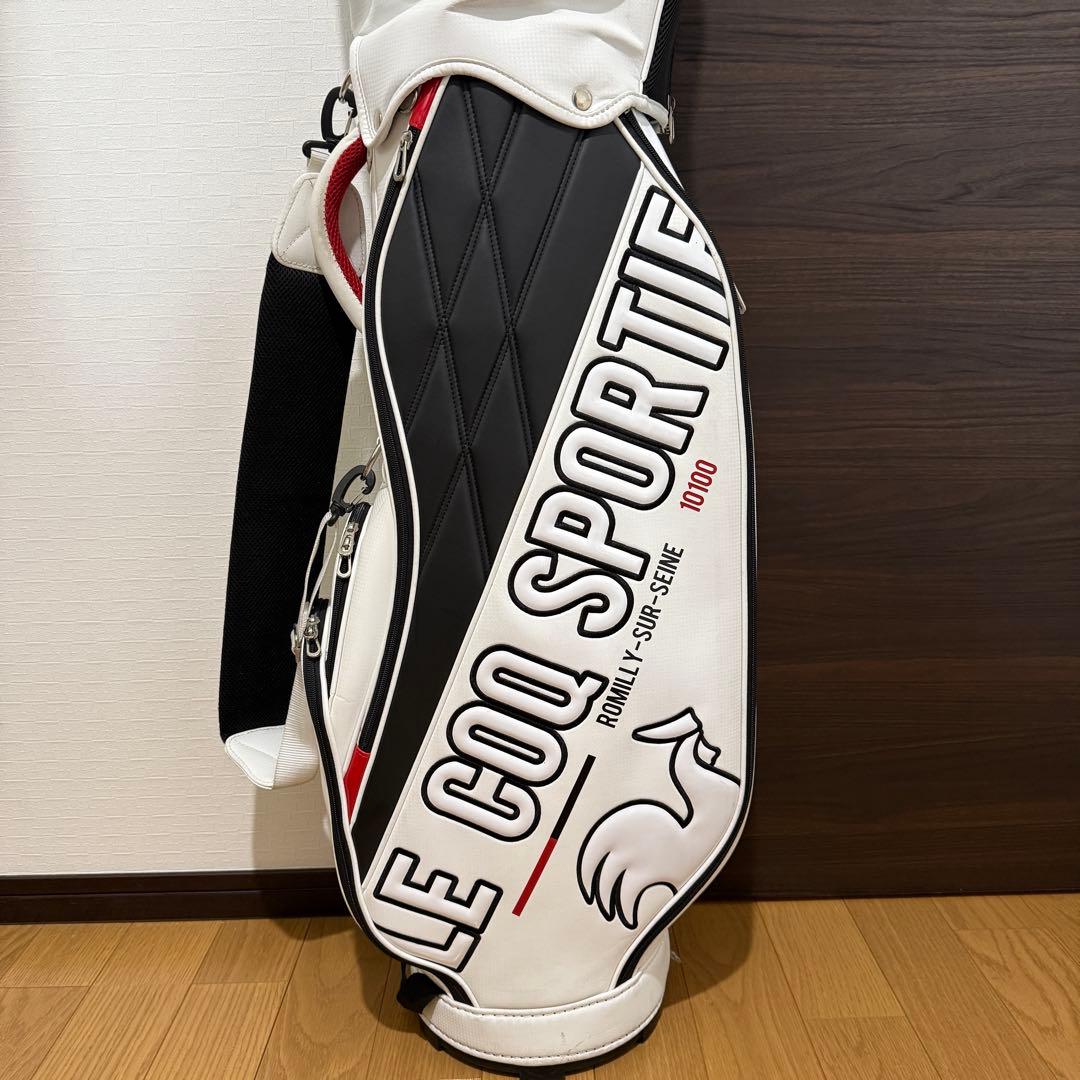 le coq sportif ゴルフバッグ キャディバッグ ホワイト ブラック