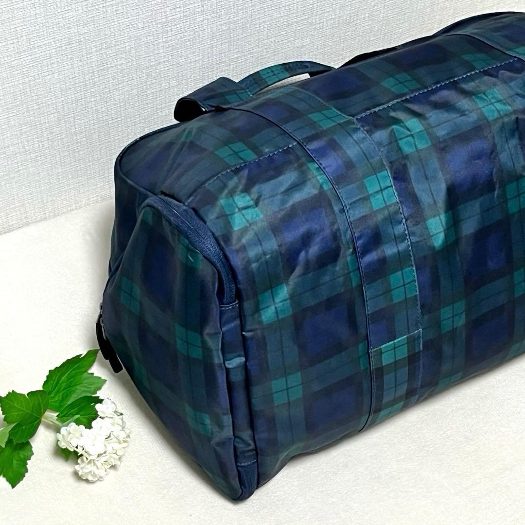 【美品】BEAMS GOLF シューズケース一体型ボストン ブラックウォッチ柄