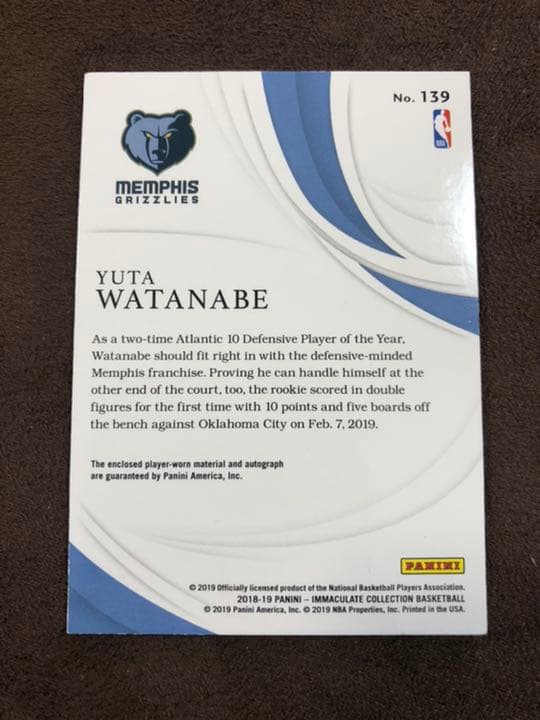 NBAカード 渡邊雄太 12枚限定 RC サイン Yuta Watanabe