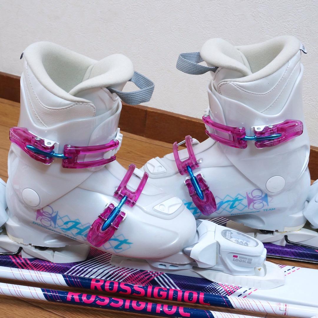 メンテ済 118cm 靴21cm HART カービングスキーセット (120