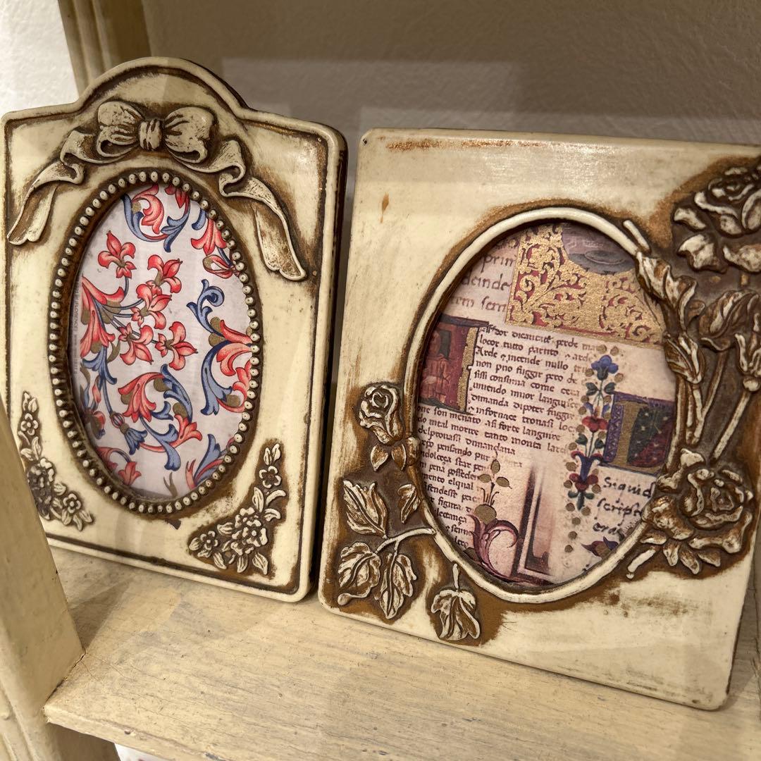 フランスアンティーク　フォトフレーム　写真立て　ブロカント　フレーム