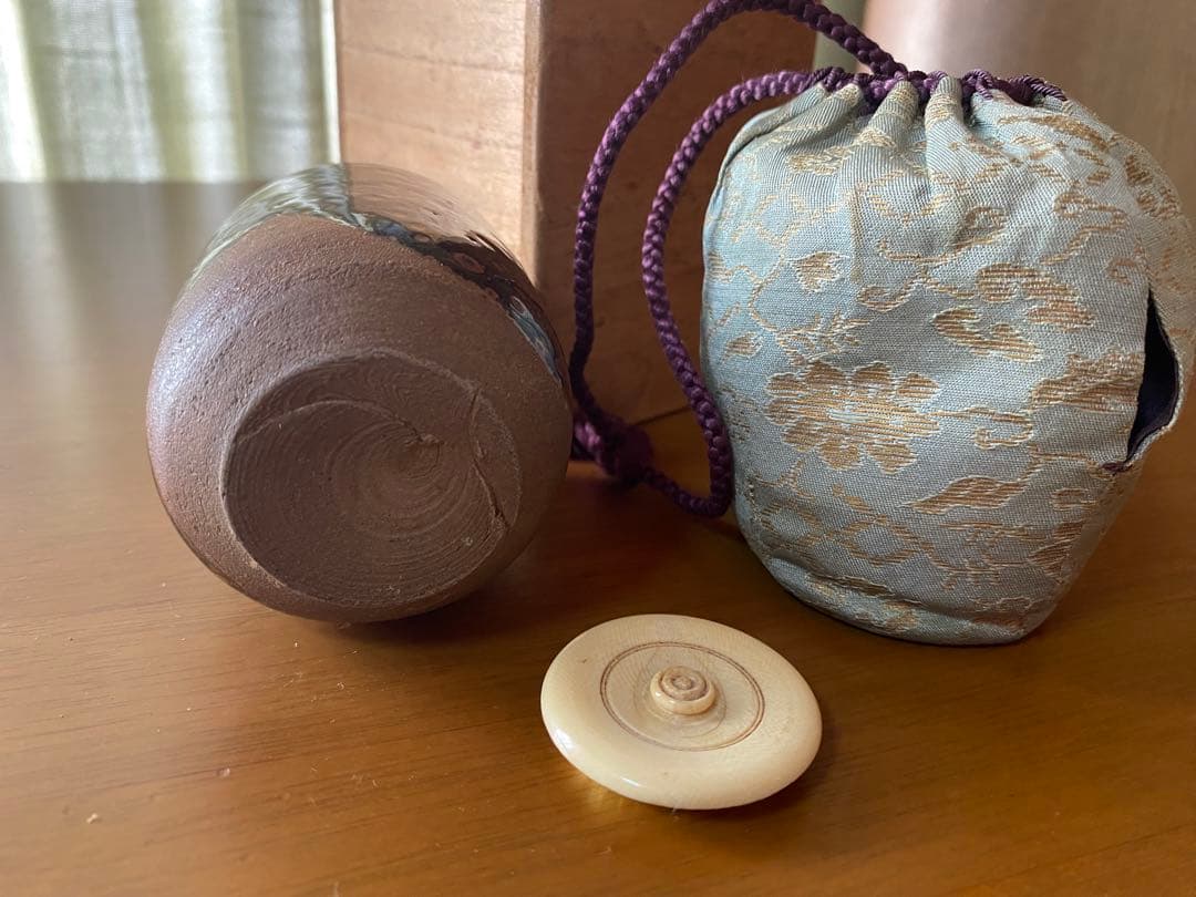 嘉祥窯 森岡嘉祥作 京焼 茶入れ