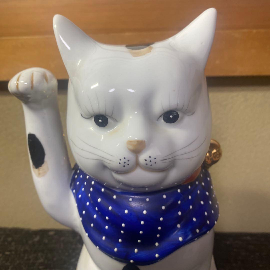 ブルー招き猫【大】