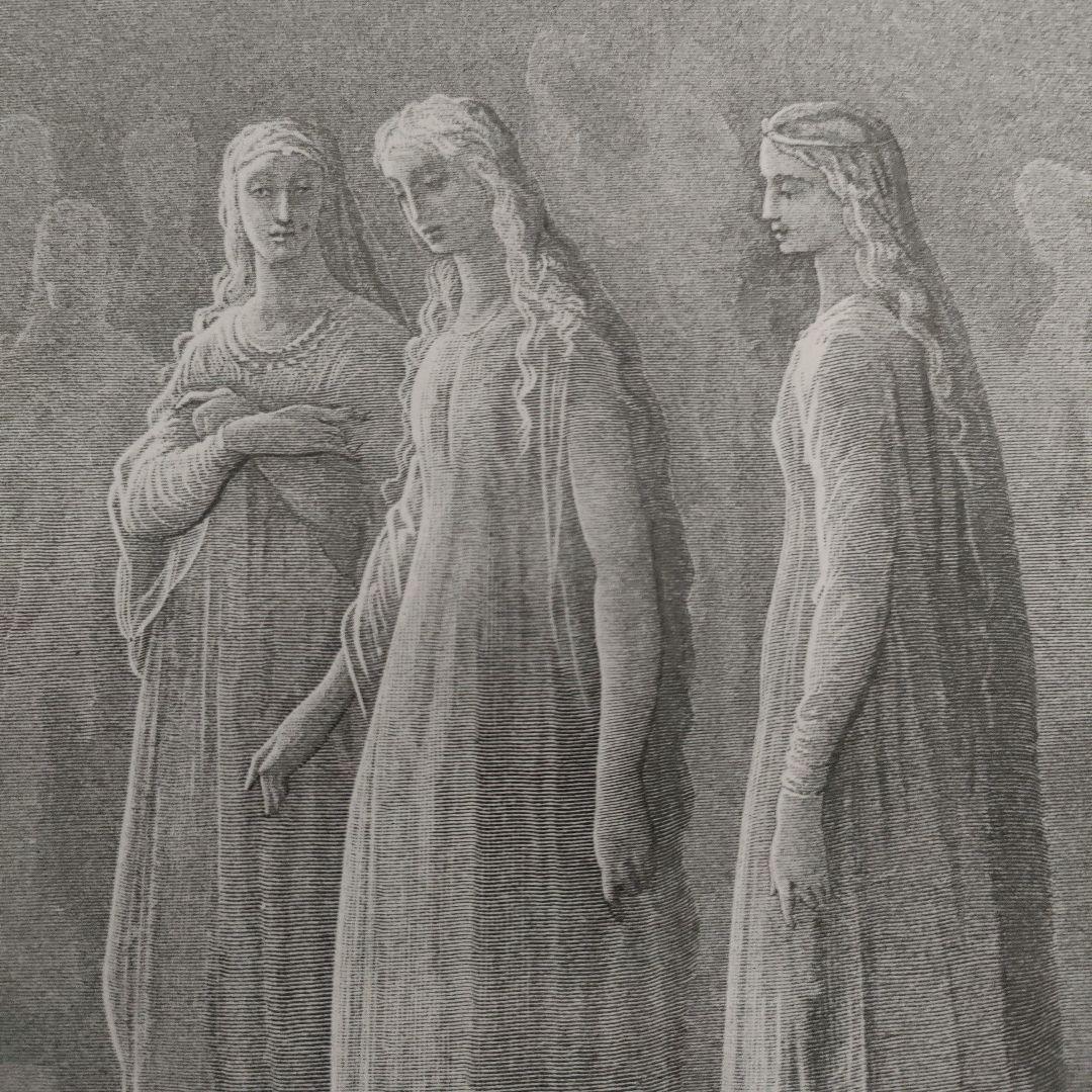 \"未使用\" ギュスターヴ ドレ　木口木版『ダンテ神曲 天国編』1870年代制作