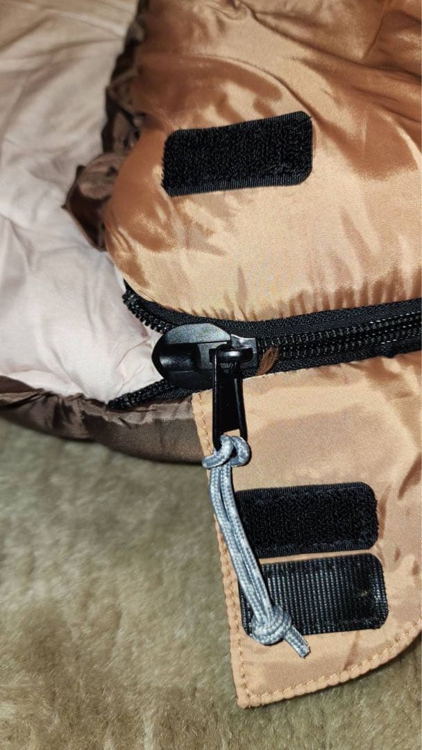 Bears Rock-30度　封筒型ワイド寝袋チョコブラウン　暖かフリースセット