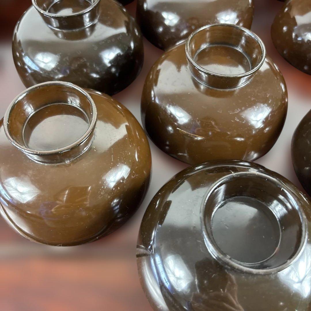 漆器 葉模様 椀 10客セット