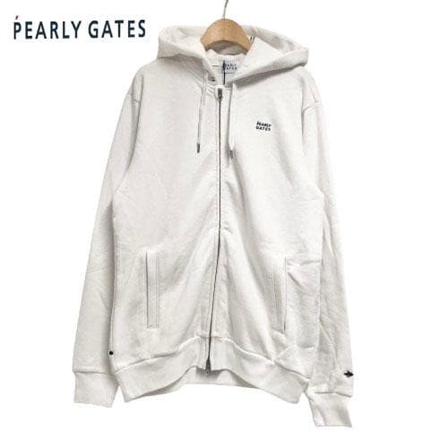 ○★新品未使用　PEARLY GATES　裏毛フルジップパーカー　4　ホワイト