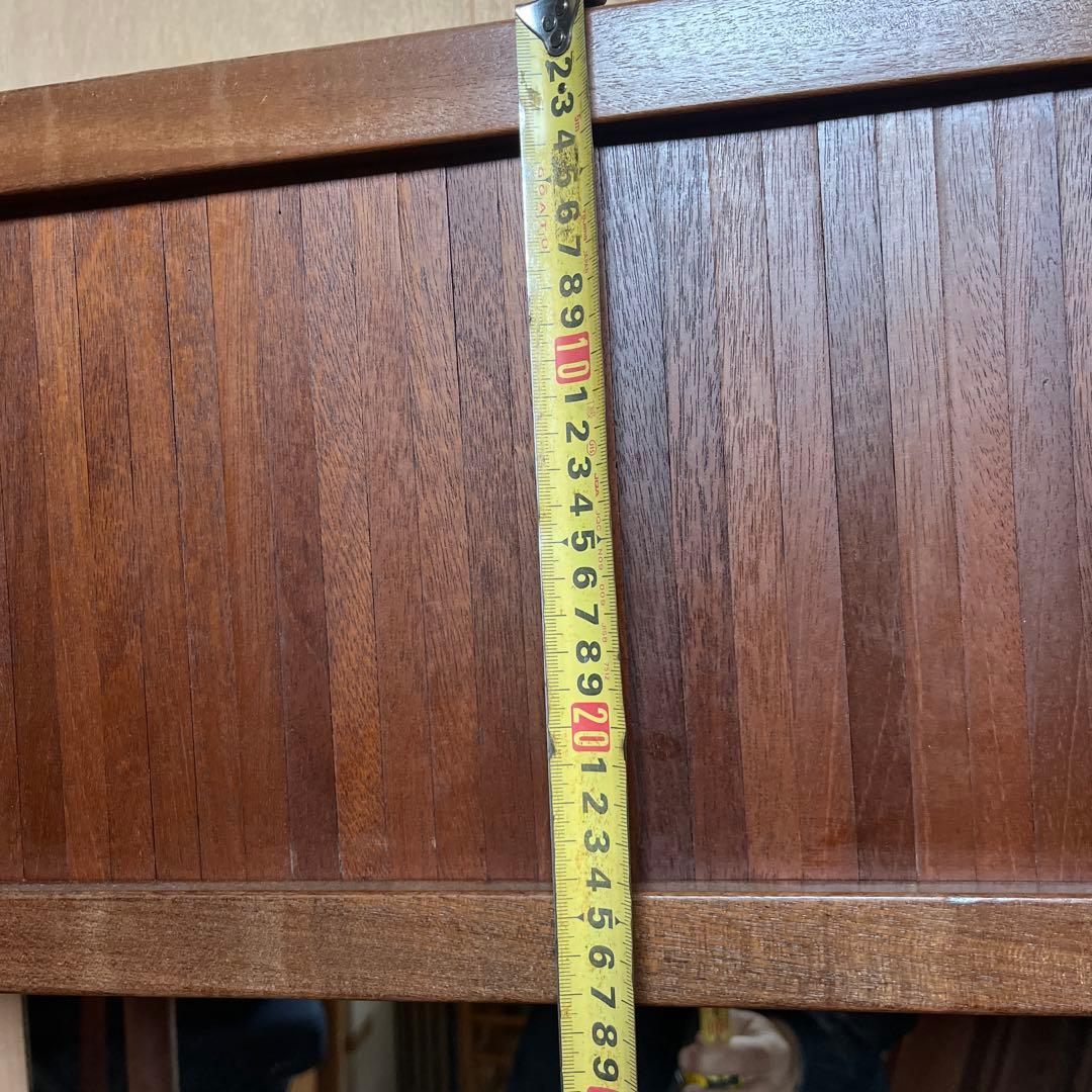 コーナー蛇腹キャビネット　チーク