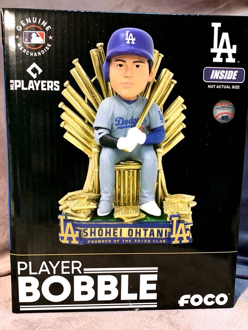 限定550個　大谷翔平　50/50達成記念ボブルヘッド　立体3D　ゴールドバット