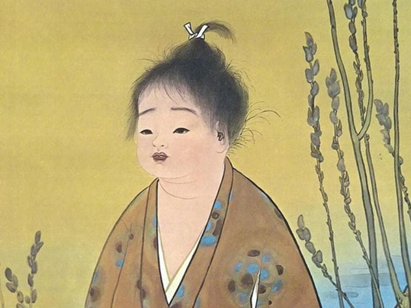 【複製画】掛軸 横山大観『無我』絹本 共箱付 掛け軸 a022617