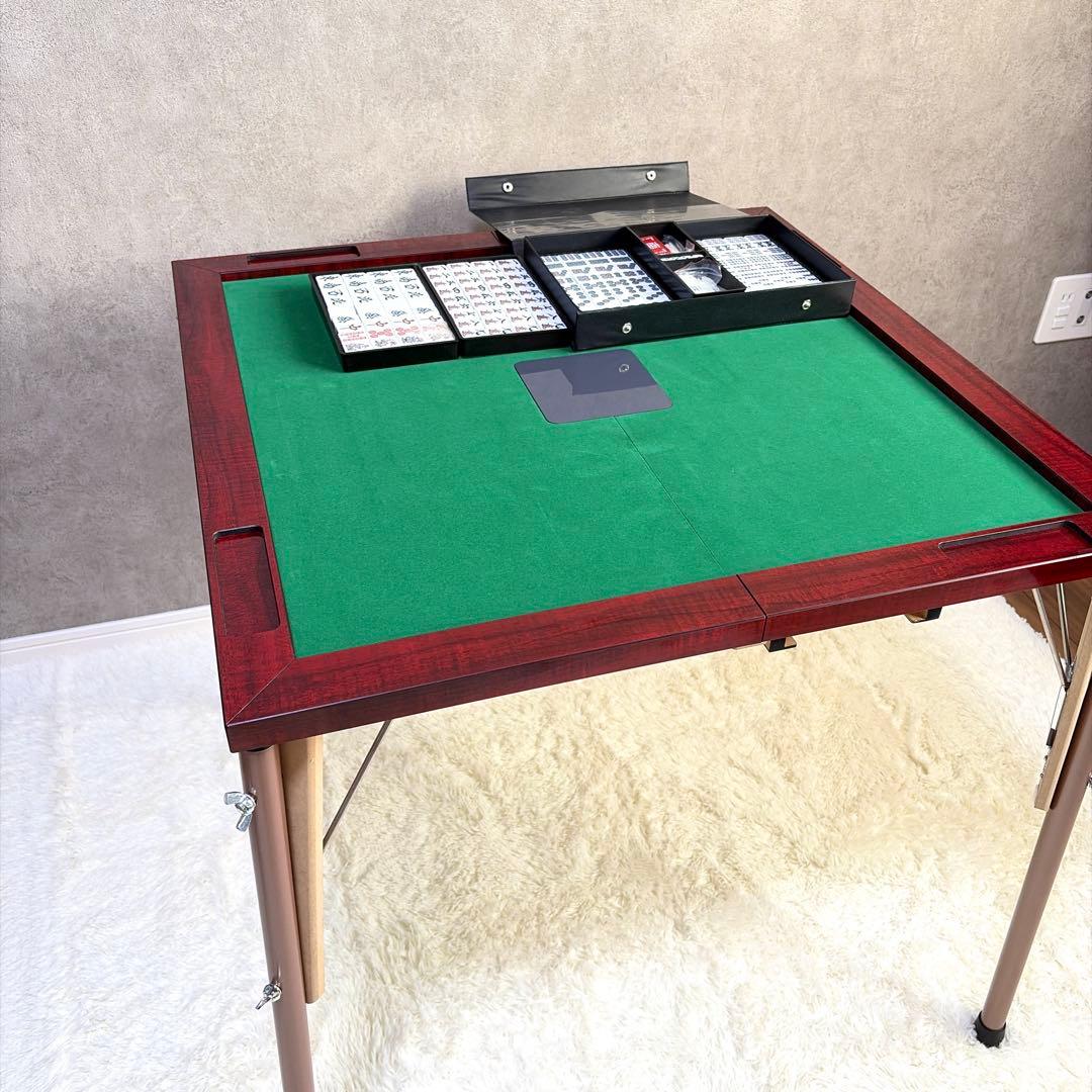 佐藤美術工芸 高級麻雀卓「持ってこー雀」牌・点棒セット 折りたたみ