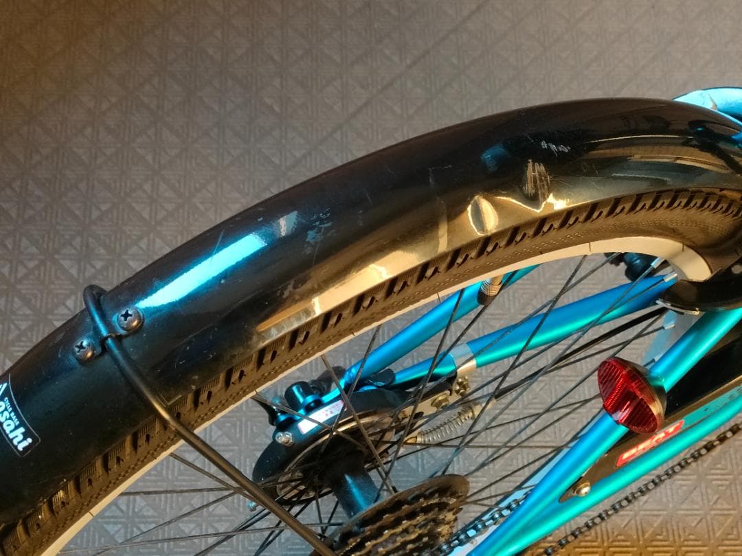 【引取限定/東京都江東区】アサヒ ドライド 外装6段 青 24インチ