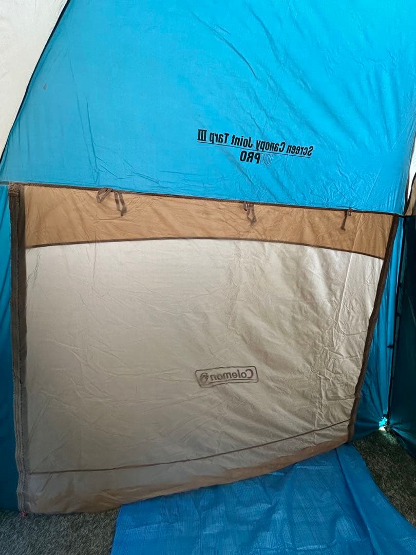 Coleman タープ スクリーンキャノピージョイントタープ3 ポール２本付き